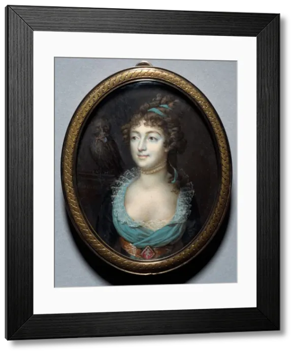 Framed Print : Portrait of Mademoiselle Marie-Anne Adelaide Le Normand, c. 1793. Creator: Francois Dumont Framed Print : Portrait of Mademoiselle Marie-Anne Adelaide Le Normand, c. 1793. Creator: Francois Dumont