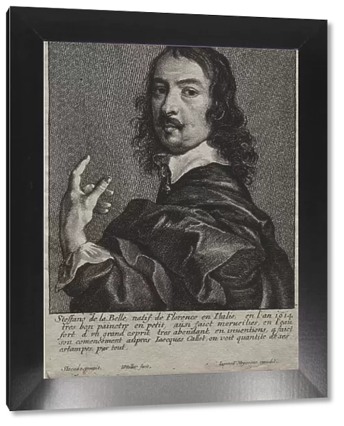 Portrait of Stefano della Bella. Creator: Wenceslaus Hollar (Bohemian, 1607-1677)