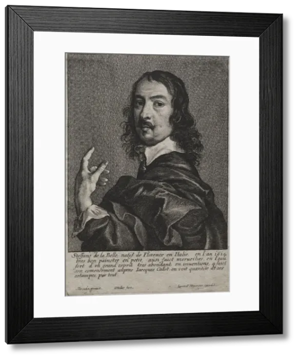 Framed Print : Portrait of Stefano della Bella. Creator: Wenceslaus Hollar (Bohemian, 1607-1677) Framed Print : Portrait of Stefano della Bella. Creator: Wenceslaus Hollar (Bohemian, 1607-1677)