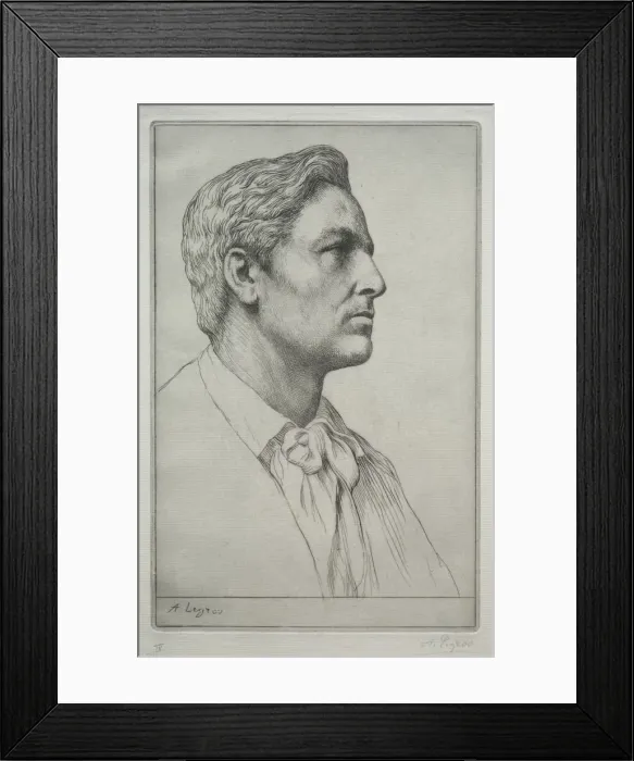 Framed Print : Portrait of Sir Charles Holroyd. Creator: Alphonse Legros (French, 1837-1911) Framed Print : Portrait of Sir Charles Holroyd. Creator: Alphonse Legros (French, 1837-1911)