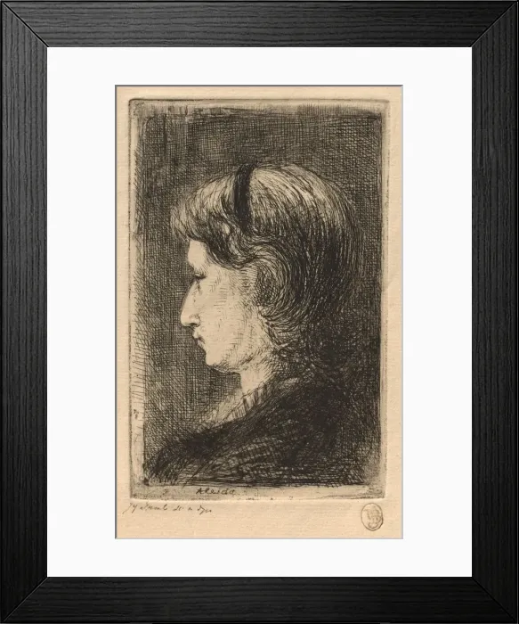 Framed Print : Portrait of Mrs. Israels, 1875. Creator: Jozef Israels (Dutch, 1824-1911) Framed Print : Portrait of Mrs. Israels, 1875. Creator: Jozef Israels (Dutch, 1824-1911)