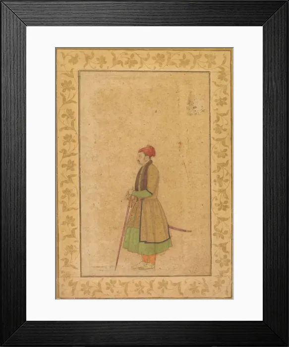 Framed Print : Portrait of Raja Ram Singh of Amber (r. 1667-1688) with a Deccan Sword, c. 1680-1685 Framed Print : Portrait of Raja Ram Singh of Amber (r. 1667-1688) with a Deccan Sword, c. 1680-1685