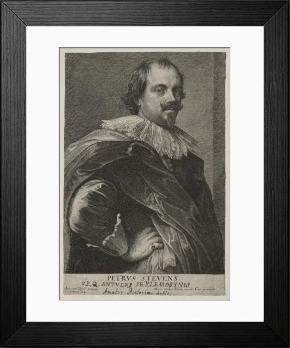 Framed Print : Portrait of Peter Stevens. Creator: Lucas Emil Vorsterman (Flemish, 1595-1675) Framed Print : Portrait of Peter Stevens. Creator: Lucas Emil Vorsterman (Flemish, 1595-1675)
