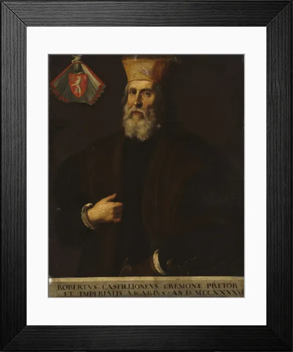 Framed Print : Portrait of Roberto Castiglione, early 1600s. Creator: Unknown Framed Print : Portrait of Roberto Castiglione, early 1600s. Creator: Unknown