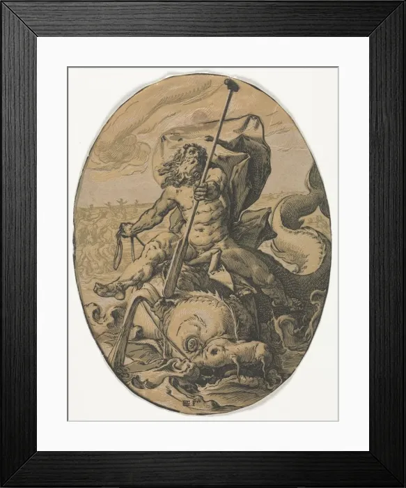 Framed Print : Neptune. Creator: Hendrick Goltzius (Dutch, 1558-1617) Framed Print : Neptune. Creator: Hendrick Goltzius (Dutch, 1558-1617)
