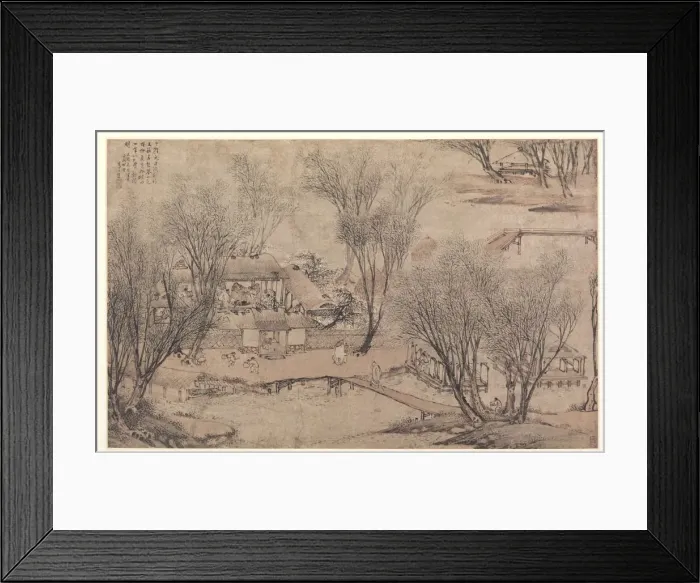 Framed Print : New Years Day in a Village at Stone Lake, 1609. Creator: Li Shida (Chinese, c. 1549-c Framed Print : New Years Day in a Village at Stone Lake, 1609. Creator: Li Shida (Chinese, c. 1549-c