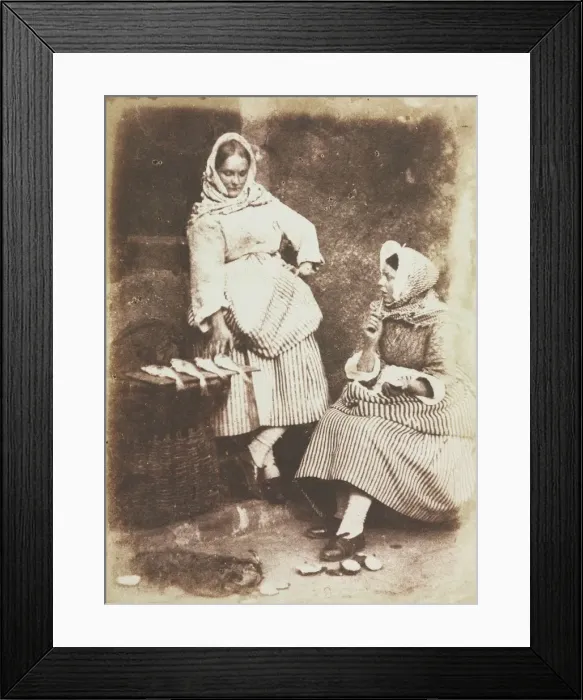 Framed Print : Newhaven Fishwives, Jeanie Wilson and Annie Linton, 1845. Creator: David Octavius Hill (British Framed Print : Newhaven Fishwives, Jeanie Wilson and Annie Linton, 1845. Creator: David Octavius Hill (British