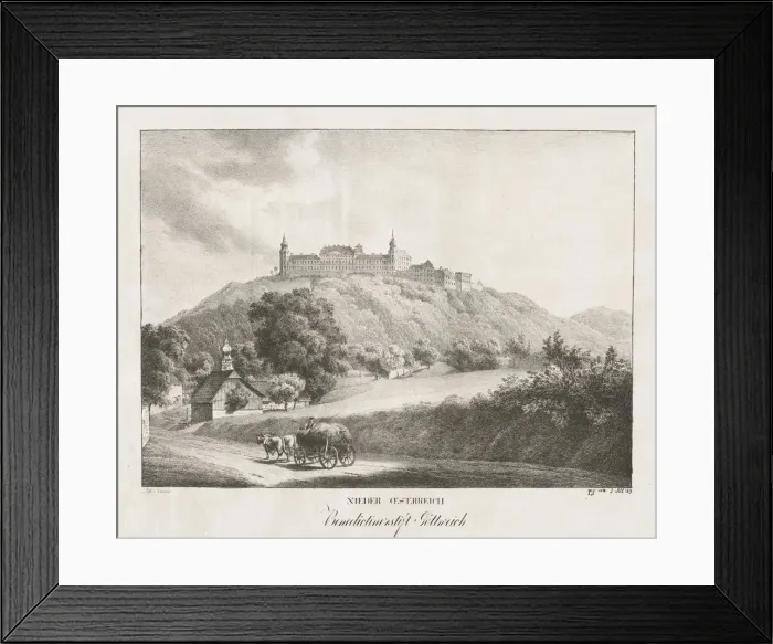 Framed Print : Nieder-oesterreich, Benedictinerstift Gottereich, 1819. Creator: Jakob Alt (Austrian, 1789-1872) Framed Print : Nieder-oesterreich, Benedictinerstift Gottereich, 1819. Creator: Jakob Alt (Austrian, 1789-1872)