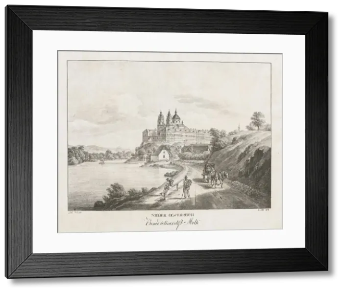 Framed Print : Nieder-oesterreich, Benedictinerstift Melk, 1819. Creator: Jakob Alt (Austrian, 1789-1872) Framed Print : Nieder-oesterreich, Benedictinerstift Melk, 1819. Creator: Jakob Alt (Austrian, 1789-1872)