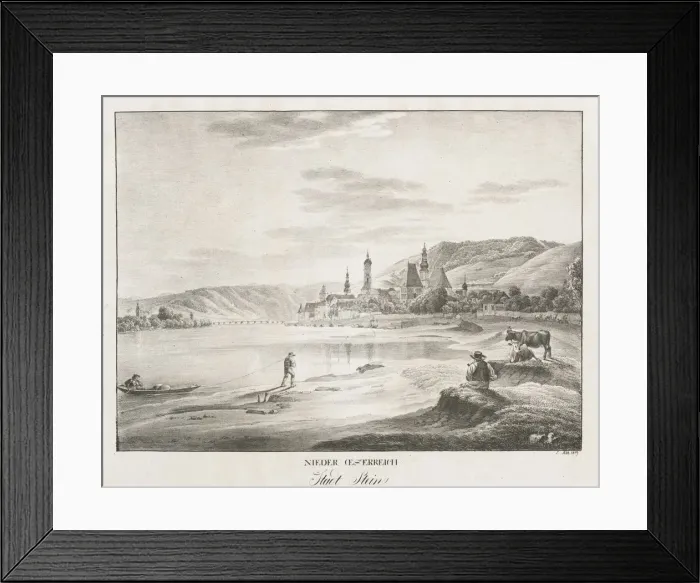Framed Print : Nieder-oesterreich, Stadt Stein, 1819. Creator: Jakob Alt (Austrian, 1789-1872) Framed Print : Nieder-oesterreich, Stadt Stein, 1819. Creator: Jakob Alt (Austrian, 1789-1872)