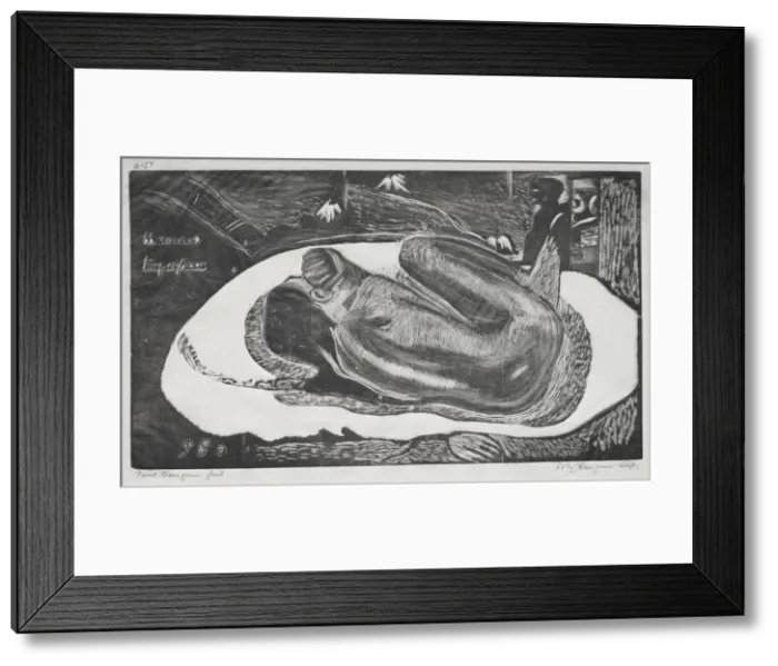 Framed Print : Noa Noa: Manao Yupapau ( Watched by the Spirts of the Dead), 1893-94. Creator: Paul Gauguin Framed Print : Noa Noa: Manao Yupapau ( Watched by the Spirts of the Dead), 1893-94. Creator: Paul Gauguin