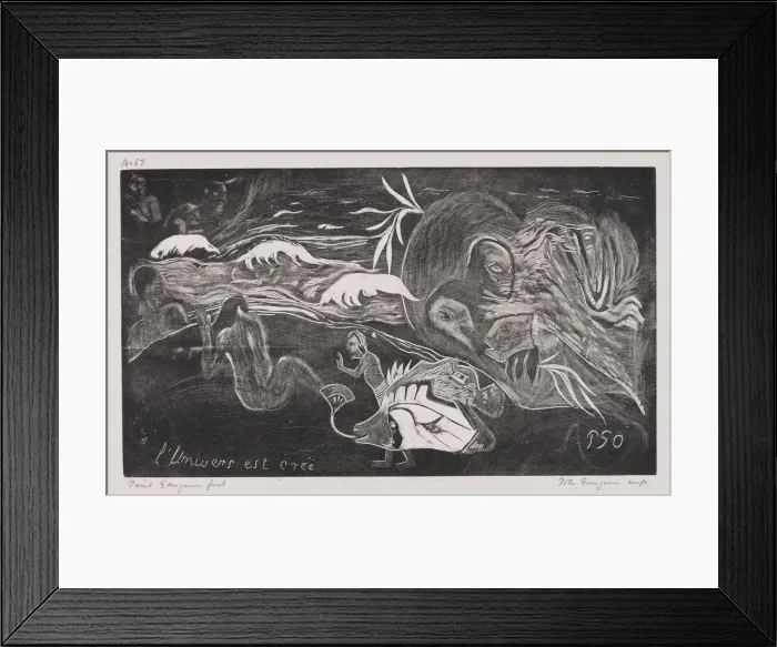 Framed Print : Noa Noa: LUnivers est cree (The Universe is Created), 1893-94. Creator: Paul Gauguin Framed Print : Noa Noa: LUnivers est cree (The Universe is Created), 1893-94. Creator: Paul Gauguin