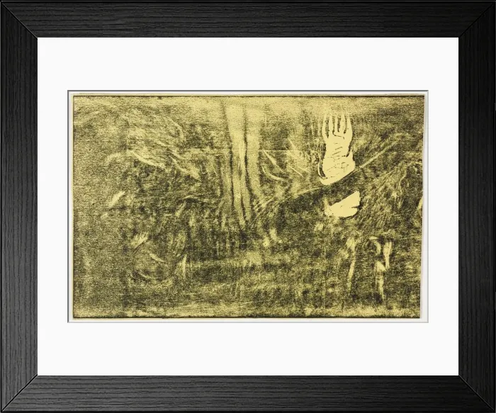 Framed Print : Noa Noa: The Devil Speaks (Mahna No Varua Ino) (recto); Women Washing Clothes (verso), 1893-1894 Framed Print : Noa Noa: The Devil Speaks (Mahna No Varua Ino) (recto); Women Washing Clothes (verso), 1893-1894