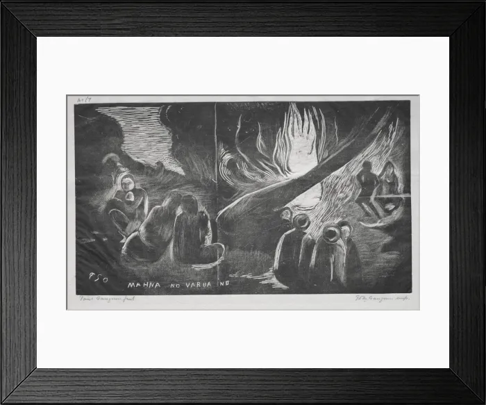 Framed Print : Noa Noa; The Devil Speaks (Mahna No Varua Ino), 1893-94. Creator: Paul Gauguin (French, 1848-1903) Framed Print : Noa Noa; The Devil Speaks (Mahna No Varua Ino), 1893-94. Creator: Paul Gauguin (French, 1848-1903)