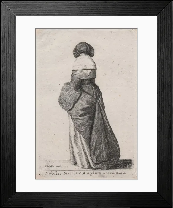 Framed Print : Nobilis Mulier Anglica in Vestitu Hiemali, 1643. Creator: Wenceslaus Hollar (Bohemian, 1607-1677) Framed Print : Nobilis Mulier Anglica in Vestitu Hiemali, 1643. Creator: Wenceslaus Hollar (Bohemian, 1607-1677)