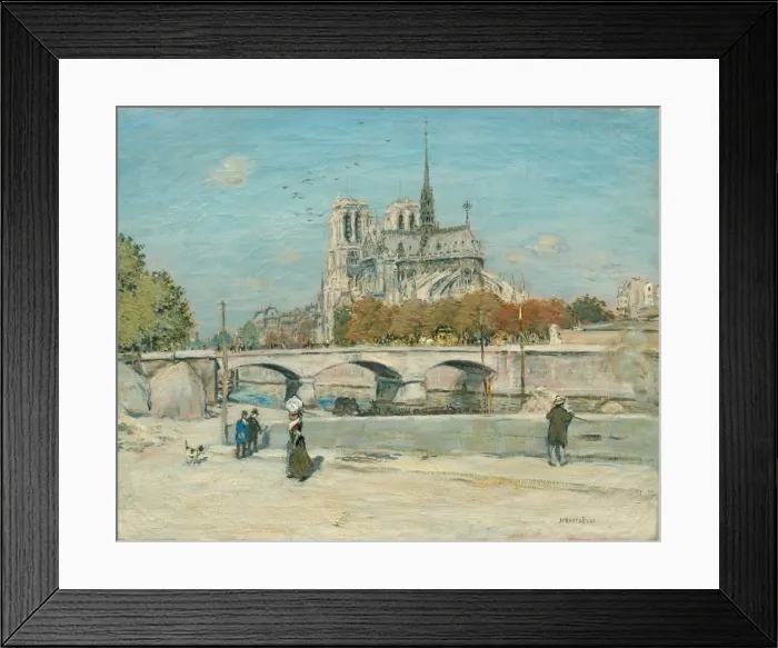 Framed Print : Notre Dame Seen from the Quai de la Tournelle, c Framed Print : Notre Dame Seen from the Quai de la Tournelle, c