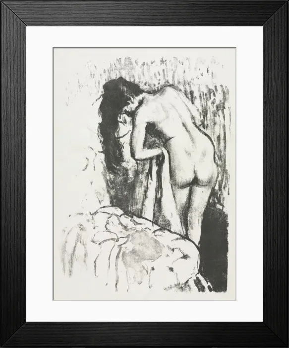 Framed Print : Nude Woman Standing, Drying Herself, 1891-1892. Creator: Edgar Degas (French, 1834-1917) Framed Print : Nude Woman Standing, Drying Herself, 1891-1892. Creator: Edgar Degas (French, 1834-1917)