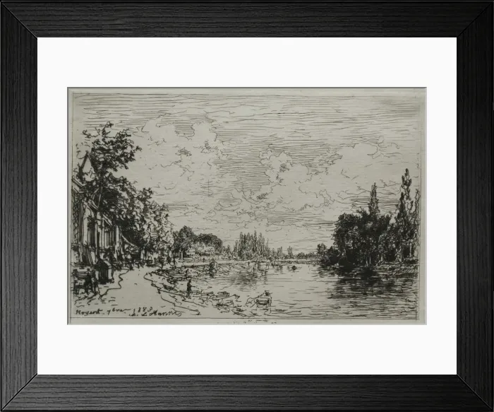 Framed Print : Noyant, 1883. Creator: Maxime Lalanne (French, 1827-1886) Framed Print : Noyant, 1883. Creator: Maxime Lalanne (French, 1827-1886)