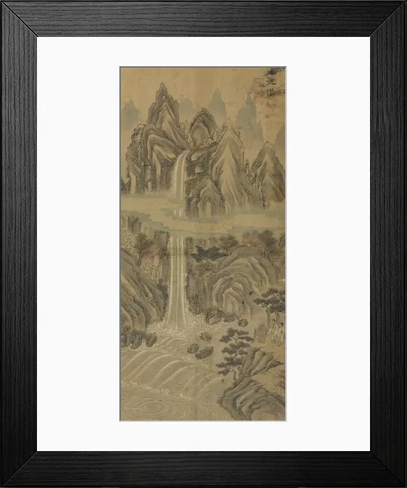 Framed Print : Nine-Dragon Falls, late 1800s. Creator: Han Unpyeong (Korean) Framed Print : Nine-Dragon Falls, late 1800s. Creator: Han Unpyeong (Korean)