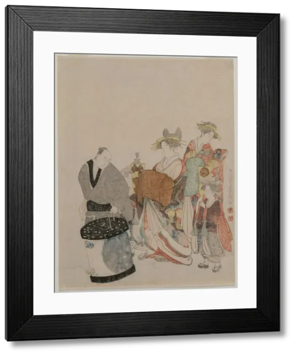 Framed Print : No Title. Creator: Kubo Shunman (1757-1820), attributed to Framed Print : No Title. Creator: Kubo Shunman (1757-1820), attributed to