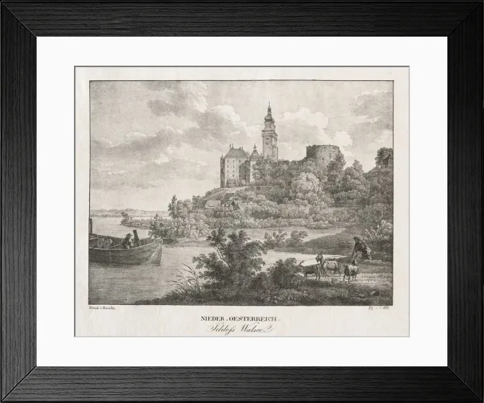 Framed Print : Nieder-oesterreich, Schloss Walseel. Creator: Jakob Alt (Austrian, 1789-1872) Framed Print : Nieder-oesterreich, Schloss Walseel. Creator: Jakob Alt (Austrian, 1789-1872)