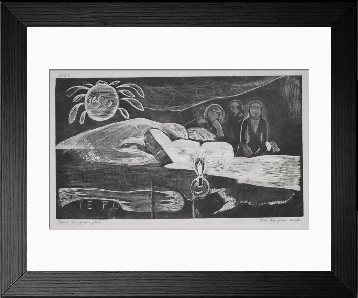 Framed Print : Noa Noa: Te Po (Eternal Night), 1893-94. Creator: Paul Gauguin (French, 1848-1903) Framed Print : Noa Noa: Te Po (Eternal Night), 1893-94. Creator: Paul Gauguin (French, 1848-1903)
