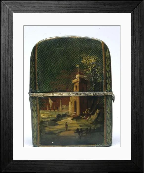 Framed Print : Necessaire with Scent Bottles, early 1800s. Creator: Unknown Framed Print : Necessaire with Scent Bottles, early 1800s. Creator: Unknown