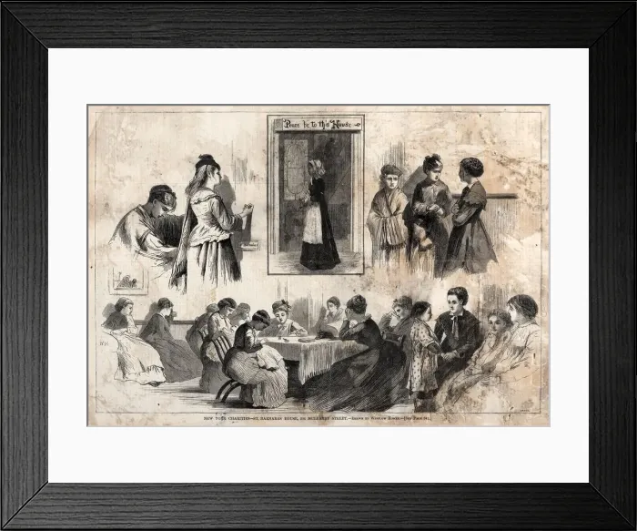 Framed Print : New York Charities - St. Barnabas House, 304 Mulberry Street, 1874. Creator: Winslow Homer Framed Print : New York Charities - St. Barnabas House, 304 Mulberry Street, 1874. Creator: Winslow Homer