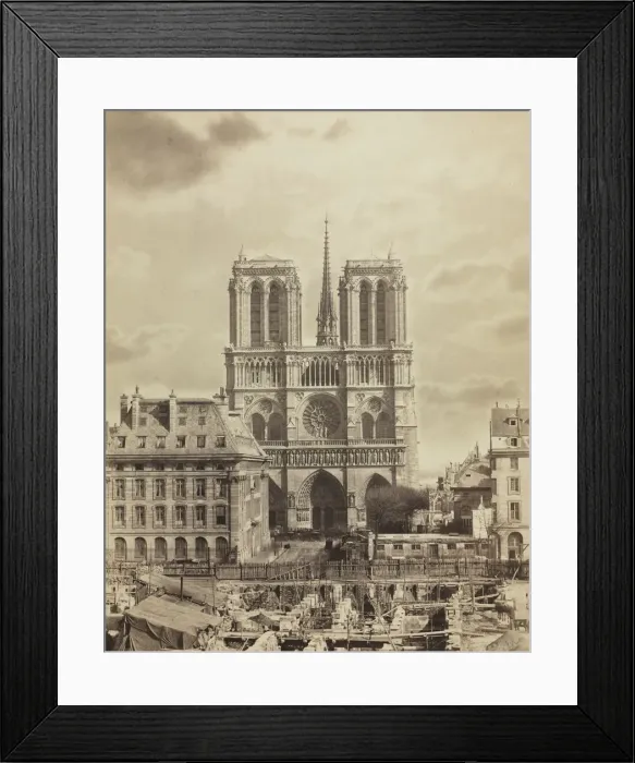 Framed Print : Notre Dame de Paris, early 1860s. Creator: Charles Soulier (French, 1840-1875) Framed Print : Notre Dame de Paris, early 1860s. Creator: Charles Soulier (French, 1840-1875)