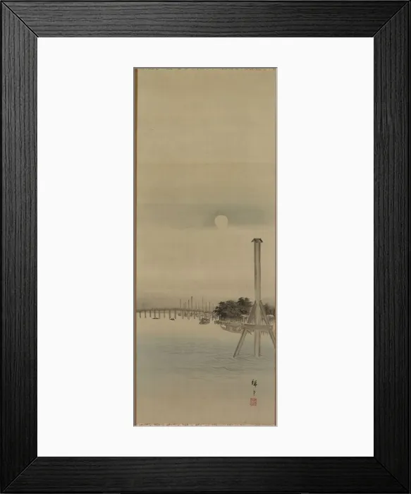 Framed Print : Night Scene on the Sumida River, 1800s. Creator: Ando Hiroshige (Japanese, 1797-1858) Framed Print : Night Scene on the Sumida River, 1800s. Creator: Ando Hiroshige (Japanese, 1797-1858)