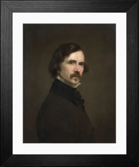 Framed Print : Self-Portrait, 1852. Creator: George Peter Alexander Healy (American, 1813-1894) Framed Print : Self-Portrait, 1852. Creator: George Peter Alexander Healy (American, 1813-1894)