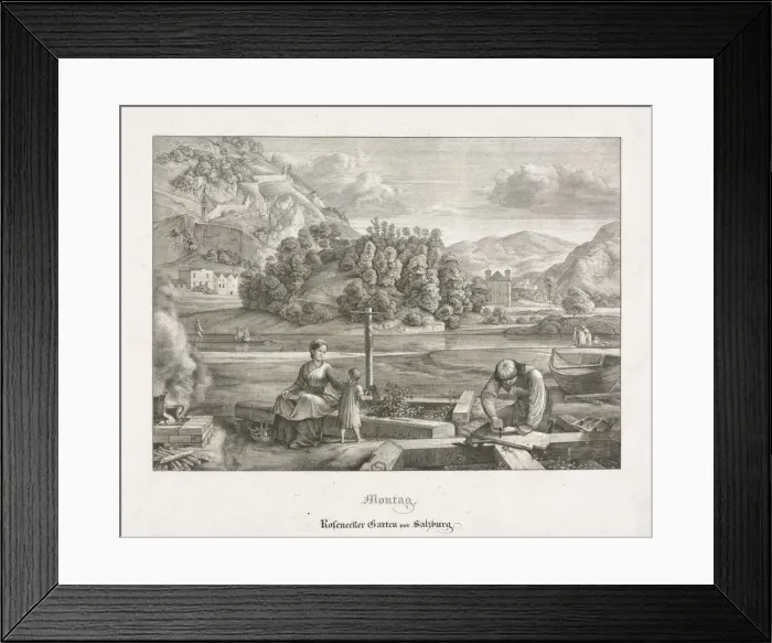 Framed Print : Seven Views in Salzburg and Berchtesgaden: Monday: Rosenecker Garden Salzburg, 1823 Framed Print : Seven Views in Salzburg and Berchtesgaden: Monday: Rosenecker Garden Salzburg, 1823