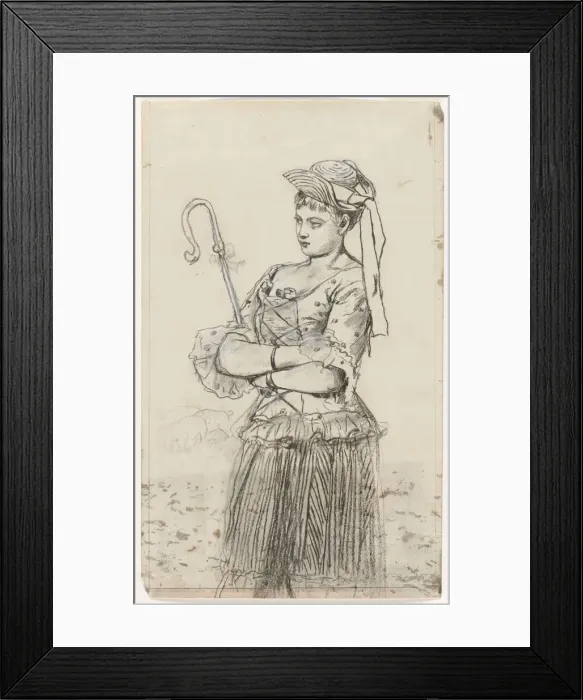 Framed Print : Shepherdess, c. 1878. Creator: Winslow Homer (American, 1836-1910) Framed Print : Shepherdess, c. 1878. Creator: Winslow Homer (American, 1836-1910)