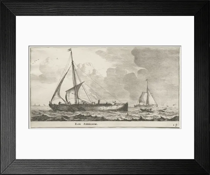 Framed Print : Ships of Amsterdam: A Merchantman. Creator: Reinier Nooms (Dutch, c. 1623-1667) Framed Print : Ships of Amsterdam: A Merchantman. Creator: Reinier Nooms (Dutch, c. 1623-1667)