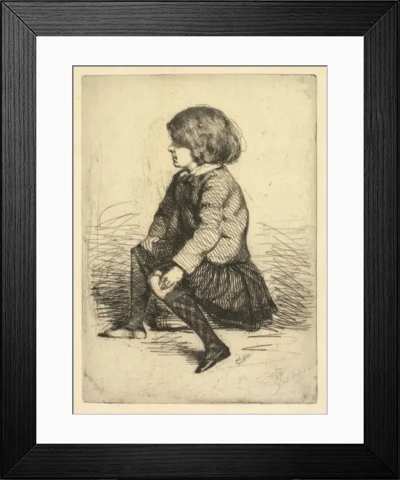 Framed Print : Seymour Haden Jr. Seated. Creator: James McNeill Whistler (American, 1834-1903) Framed Print : Seymour Haden Jr. Seated. Creator: James McNeill Whistler (American, 1834-1903)