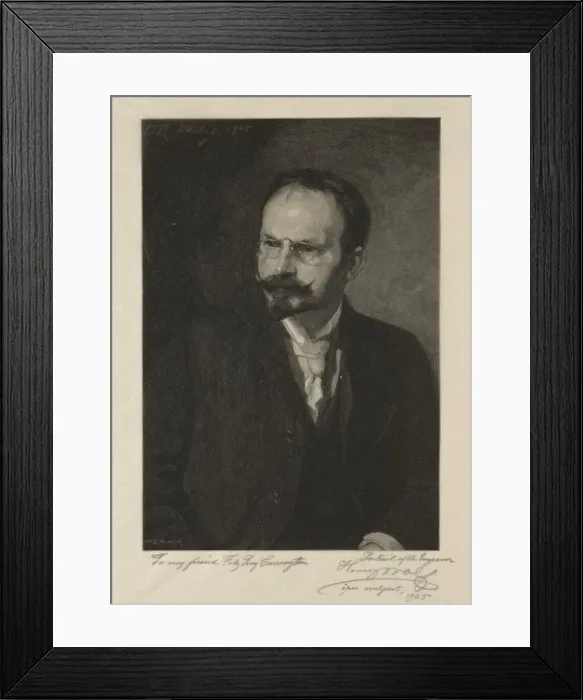 Framed Print : Self-Portrait, 1905. Creator: Henry Wolf (American, 1852-1916) Framed Print : Self-Portrait, 1905. Creator: Henry Wolf (American, 1852-1916)