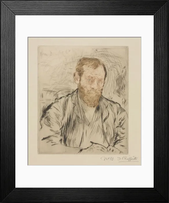 Framed Print : Self-Portrait, 1893. Creator: Jean-Francois Raffaelli (French, 1850-1924) Framed Print : Self-Portrait, 1893. Creator: Jean-Francois Raffaelli (French, 1850-1924)