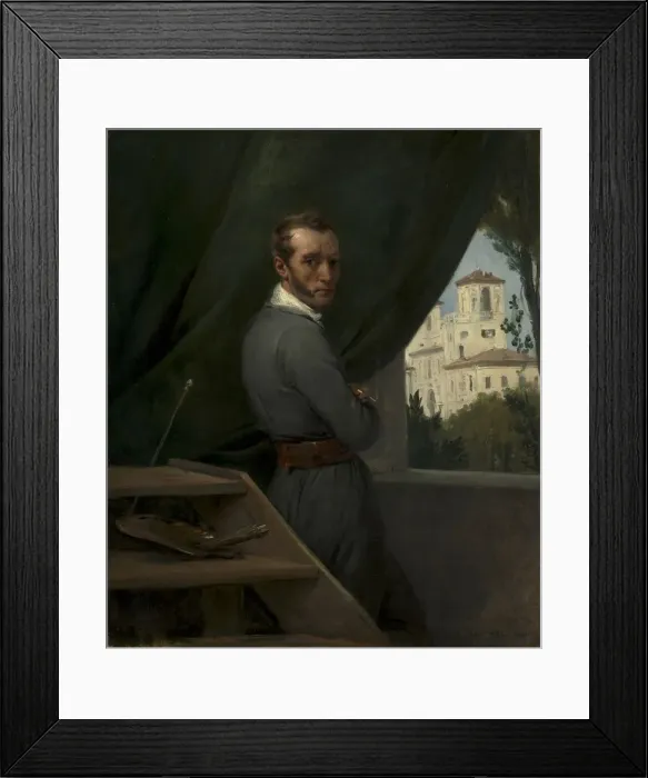 Framed Print : Self-Portrait in Rome, 1832. Creator: Horace Vernet (French, 1789-1863) Framed Print : Self-Portrait in Rome, 1832. Creator: Horace Vernet (French, 1789-1863)