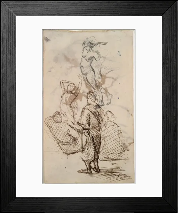 Framed Print : Sheet of Studies, 1871-1876. Creator: Paul Cezanne (French, 1839-1906) Framed Print : Sheet of Studies, 1871-1876. Creator: Paul Cezanne (French, 1839-1906)