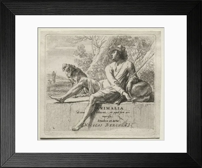 Framed Print : Shepherd and Dog. Creator: Nicolaes Berchem (Dutch, 1620-1683) Framed Print : Shepherd and Dog. Creator: Nicolaes Berchem (Dutch, 1620-1683)