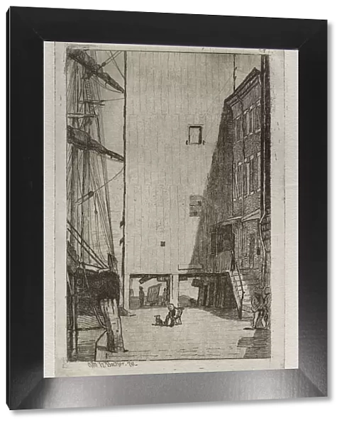 Ship and Elevator, 1878. Creator: Otto H. Bacher (American, 1856-1909)