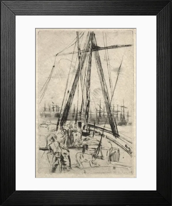Framed Print : Shipping at Liverpool, 1867. Creator: James McNeill Whistler (American, 1834-1903) Framed Print : Shipping at Liverpool, 1867. Creator: James McNeill Whistler (American, 1834-1903)