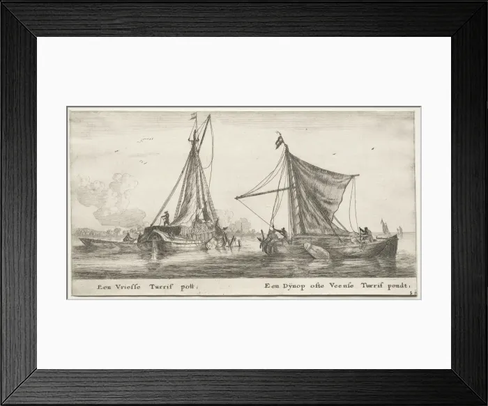 Framed Print : Ships of Amsterdam: A Frisian Peat Barge. The Dynop, near the Veensche Peat Pond Framed Print : Ships of Amsterdam: A Frisian Peat Barge. The Dynop, near the Veensche Peat Pond