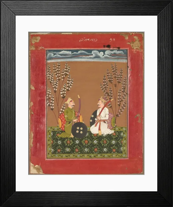 Framed Print : Raga Suramananda, page from a Ragamala series, c. 1750. Creator: Unknown Framed Print : Raga Suramananda, page from a Ragamala series, c. 1750. Creator: Unknown