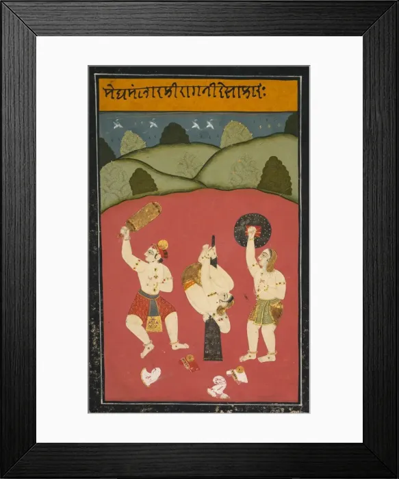 Framed Print : Ragini Desakh of Meghamalhar, c. 1770-1790. Creator: Unknown Framed Print : Ragini Desakh of Meghamalhar, c. 1770-1790. Creator: Unknown