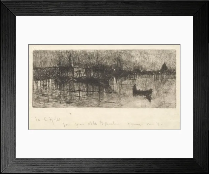 Framed Print : Rainy Night, Venice, 1880. Creator: Otto H. Bacher (American, 1856-1909) Framed Print : Rainy Night, Venice, 1880. Creator: Otto H. Bacher (American, 1856-1909)