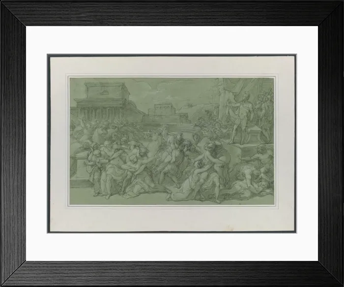 Framed Print : Rape of the Sabines, c. 1820. Creator: Vincenzo Camuccini (Italian, 1771-1844) Framed Print : Rape of the Sabines, c. 1820. Creator: Vincenzo Camuccini (Italian, 1771-1844)