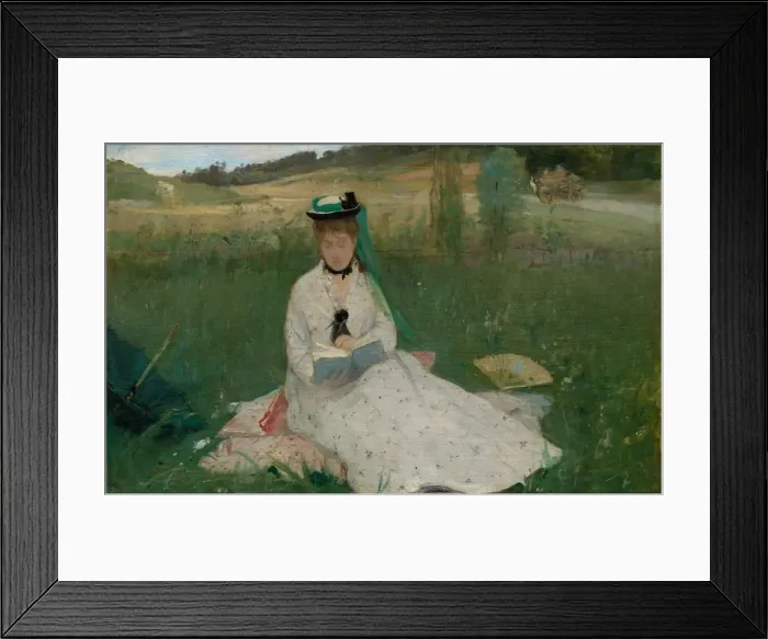 Framed Print : Reading, 1873. Creator: Berthe Morisot (French, 1841-1895) Framed Print : Reading, 1873. Creator: Berthe Morisot (French, 1841-1895)