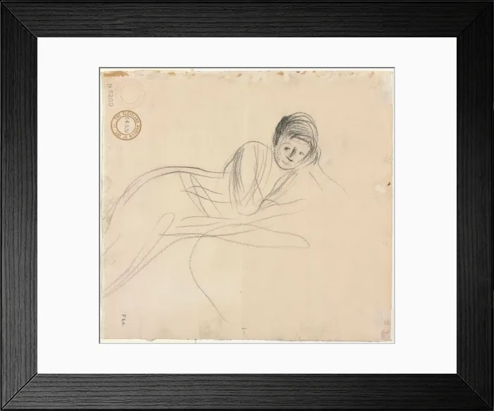 Framed Print : Reclining Woman (verso), 1915. Creator: Jean Louis Forain (French, 1852-1931) Framed Print : Reclining Woman (verso), 1915. Creator: Jean Louis Forain (French, 1852-1931)