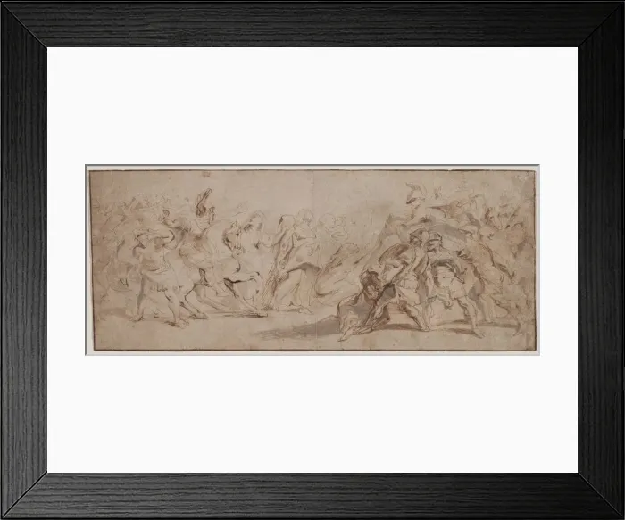 Framed Print : Reconciliation of the Romans and the Sabines (recto) Venus Disarming Mars, Drapery Study (verso) Framed Print : Reconciliation of the Romans and the Sabines (recto) Venus Disarming Mars, Drapery Study (verso)